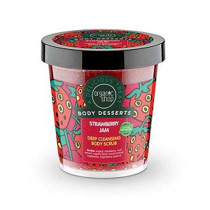 Organic Shop Body Desserts Strawberry Jam, Μαρμελάδα Φράουλα Απολεπιστικό σώματος για βαθύ καθαρισμό, 450 Ml
