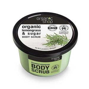 Organic Shop Body Scrub Provancal Lemongrass, Scrub σώματος, Λεμονόχορτο και Ζάχαρη,  250ml