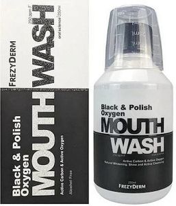 Frezyderm Black & Polish Oxygen Στοματικό Διάλυμα για την Ουλίτιδα κατά της Πλάκας και της Περιοδοντίτιδας για Λεύκανση 250ml
