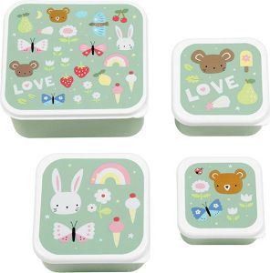 A little lovely company Δοχείο φαγητού Lunch box set Joy