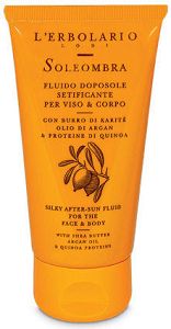 L' Erbolario Soleombra Fluido Doposole Setificante  Viso e Corpo After Sun για το Πρόσωπο & το Σώμα Travel size SPF50+ 75ml