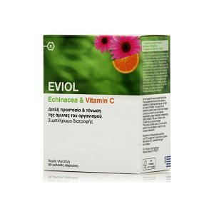 Eviol Echinacea & Vitamin C για Ενίσχυση του Ανοσοποιητικού, 60 caps