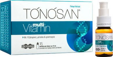 Uni-Pharma Tonosan Multivitamin Βιταμίνη για Ενέργεια 15 x 15ml 15τμχ