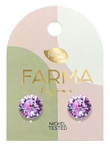 Farma Bijoux Υποαλλεργικά Σκουλαρίκια Καρφωτά με Πέτρες