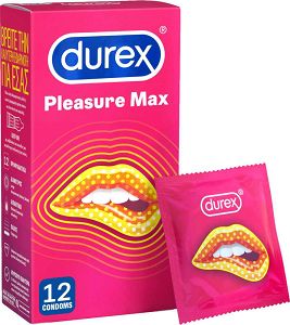 Durex Προφυλακτικά Με Κουκιδες και Ραβδώσεις Pleasuremax 12 τεμάχια
