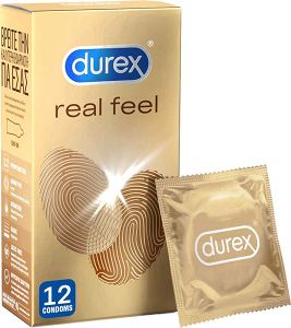 Durex Προφυλακτικά Πολύ Λεπτά Χωρίς Λάτεξ Real Feel 12 τεμάχια