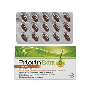 Bayer Priorin Extra Hair loss supplement - Κάψουλες κατά της τριχόπτωσης 60caps