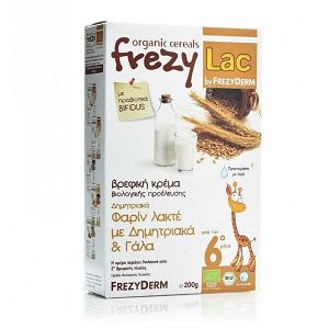 Frezyderm Frezylac Bio Cereal Βιολογική Βρεφική Κρέμα Frezylac Φαρίν Λακτέ με Δημητριακά και Γάλα 200gr
