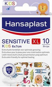 Hansaplast Sensitive Xl Αποστειρωμένα Αυτοκόλλητα Επιθέματα για Παιδιά 10τμχ