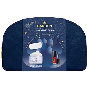 Garden Blue Velvet Pouch με Θρεπτική Κρέμα Νύχτας με Αβοκάντο, 50ml & Mini Liquid Lipstick Matte Glorious Red, 2ml