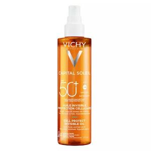 Vichy Capital Soleil Cell Protect Invisible Αδιάβροχο Αντηλιακό Λάδι Προσώπου και Σώματος SPF50 σε Spray 200ml