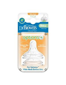 Dr. Brown's Options+ Θηλές από Σιλικόνη Γρήγορης Ροής για 9+ μηνών 2τμχ