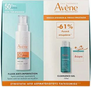 Eau Thermale Avène Anti-Imperfection Cleanance Σετ με Αντηλιακό Προσώπου SPF50 2τμχ
