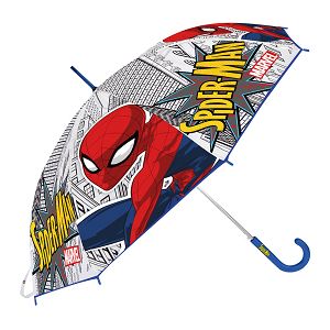 Safta Παιδική Ομπρέλα Μπαστούνι Αυτόματη Spiderman Great Power Πολύχρωμη