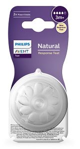 Philips Natural Response Θηλές από Σιλικόνη Γρήγορης Ροής για 3+ μηνών 2τμχ
