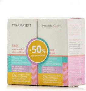 Pharmasept Kids Extra Mild Αποσμητικό σε Roll-On Χωρίς Αλουμίνιο 2x50ml