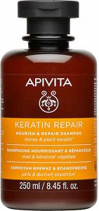 Apivita Keratin Repair Honey & Plant Keratin Σαμπουάν Αναδόμησης/Θρέψης για Ταλαιπωρημένα Μαλλιά 250ml