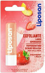 Liposan Lip Scrub Lip Balm Strawberry + Peach 4.8gr