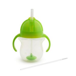 Munchkin Tip & Sip Cup Green Παιδικό Χρωματιστό Κύπελλο Με Ενσωματωμένο Καλαμάκι 1 τεμάχιο