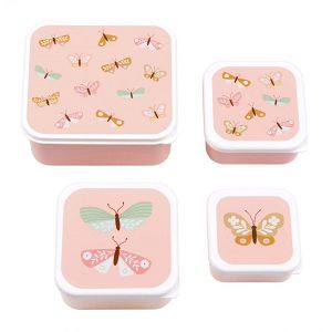 A little lovely company Δοχείο φαγητού Lunch box set Butterflies