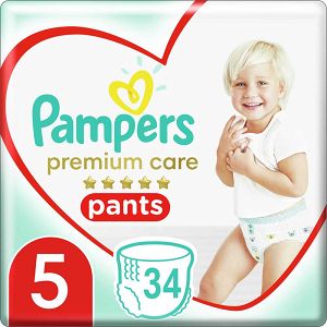 Pampers Premium Care Pants Μέγεθος 5 (12-17kg) - 34 Πάνες-Βρακάκι