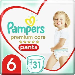 Pampers Premium Care Pants Μέγεθος 6 (15+kg) - 31 Πάνες-Βρακάκι