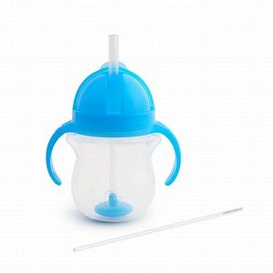 Munchkin Tip & Sip Cup Blue Παιδικό Χρωματιστό Κύπελλο Με Ενσωματωμένο Καλαμάκι 1 τεμάχιο