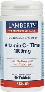 Lamberts Vitamin C Time Βιταμίνη για Ενέργεια & Ανοσοποιητικό 1000mg 60 ταμπλέτες