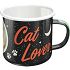 Nostalgic Κούπα σμάλτου Animal Club Cat Lover Black