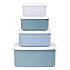 A little lovely company Σετ 4 δοχεία φαγητού Lunch & Snack Box Ocean
