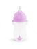 MUNCHKIN Tip & Sip Straw Cup Tall , Ποτήρι με Καλαμάκι & Βαρίδι που δε Χύνεται, Μωβ - 296ml