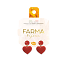 Farma Bijoux Cuore Pendente Rosso Υποαλλεργικά Σκουλαρίκια Χωρίς Νικέλιο Κόκκινες Καρδιές