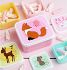 A little lovely company Σετ 4 δοχεία φαγητού Lunch & Snack Box Forest Friends Pink