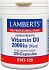 Lamberts Vitamin D3 Βιταμίνη για Ενίσχυση του Ανοσοποιητικού & την Υγεία των Οστών 2000iu 120 κάψουλες