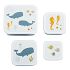 A little lovely company Σετ 4 δοχεία φαγητού Lunch & Snack Box Ocean